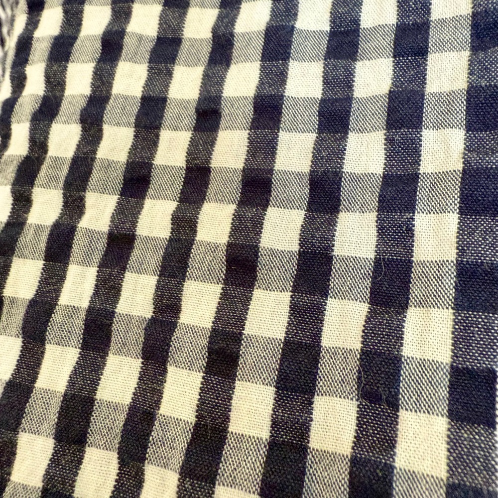 J. Crew Gingham Check Cropped Pants Women's Size 8 Blue White Cotton‎ Blend - Picture 6 of 11